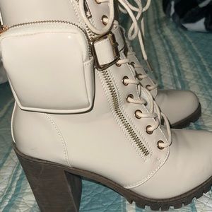 Cream Booties Size 7